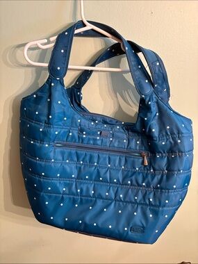 lug Blue Polka Dot Quilted Tote Gondola